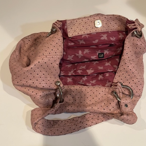 Pink cut out star vintage purse butter leather - Picture 3 of 6